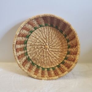 Boho Woven Reed Grass Wall Art Decor Basket